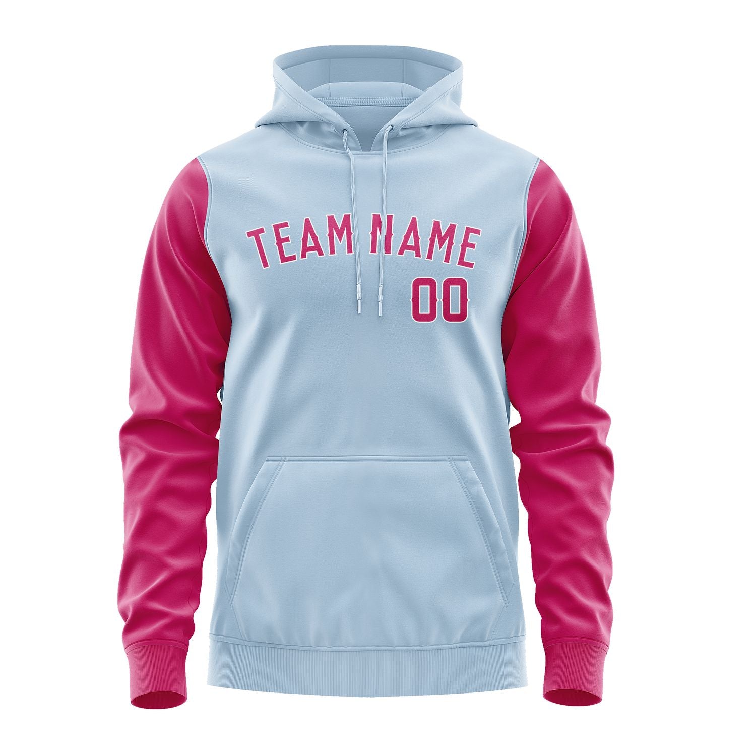 Custom Light Blue Pink Hoodie 0808131308B31813