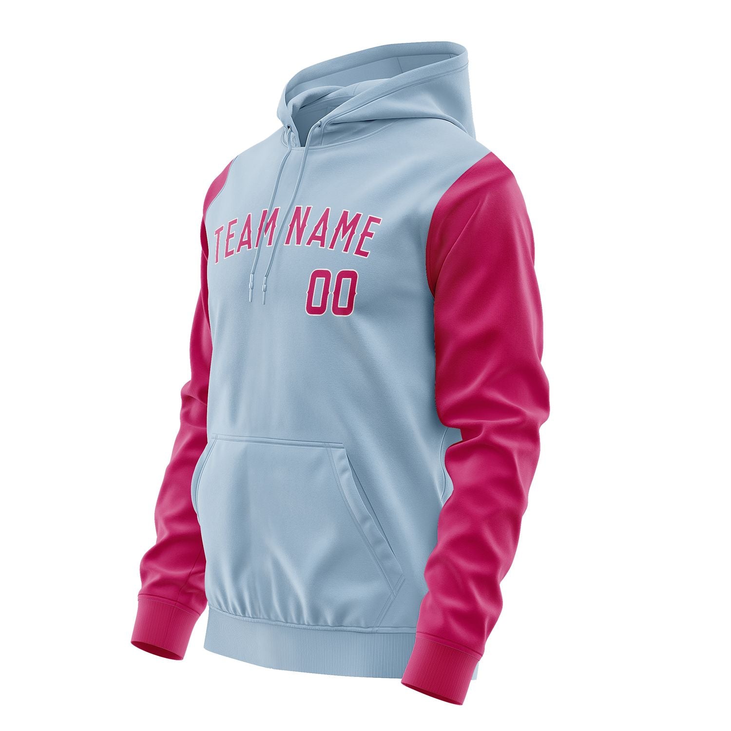 Custom Light Blue Pink Hoodie 0808131308B31813