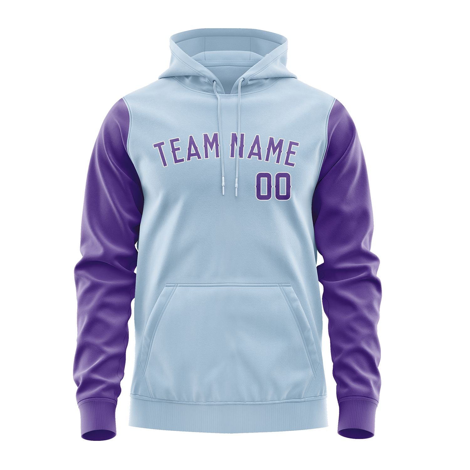 Custom Light Blue Light Purple Hoodie 0808232308B31823