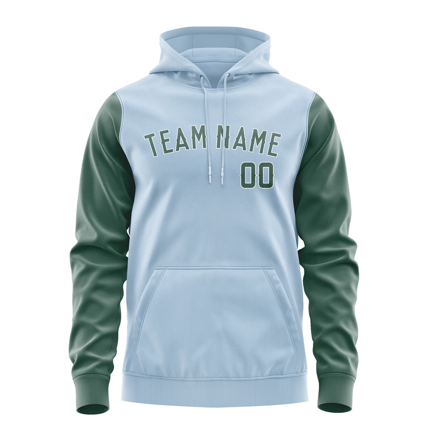 Custom Light Blue Blue Green Hoodie 0808272708B31827