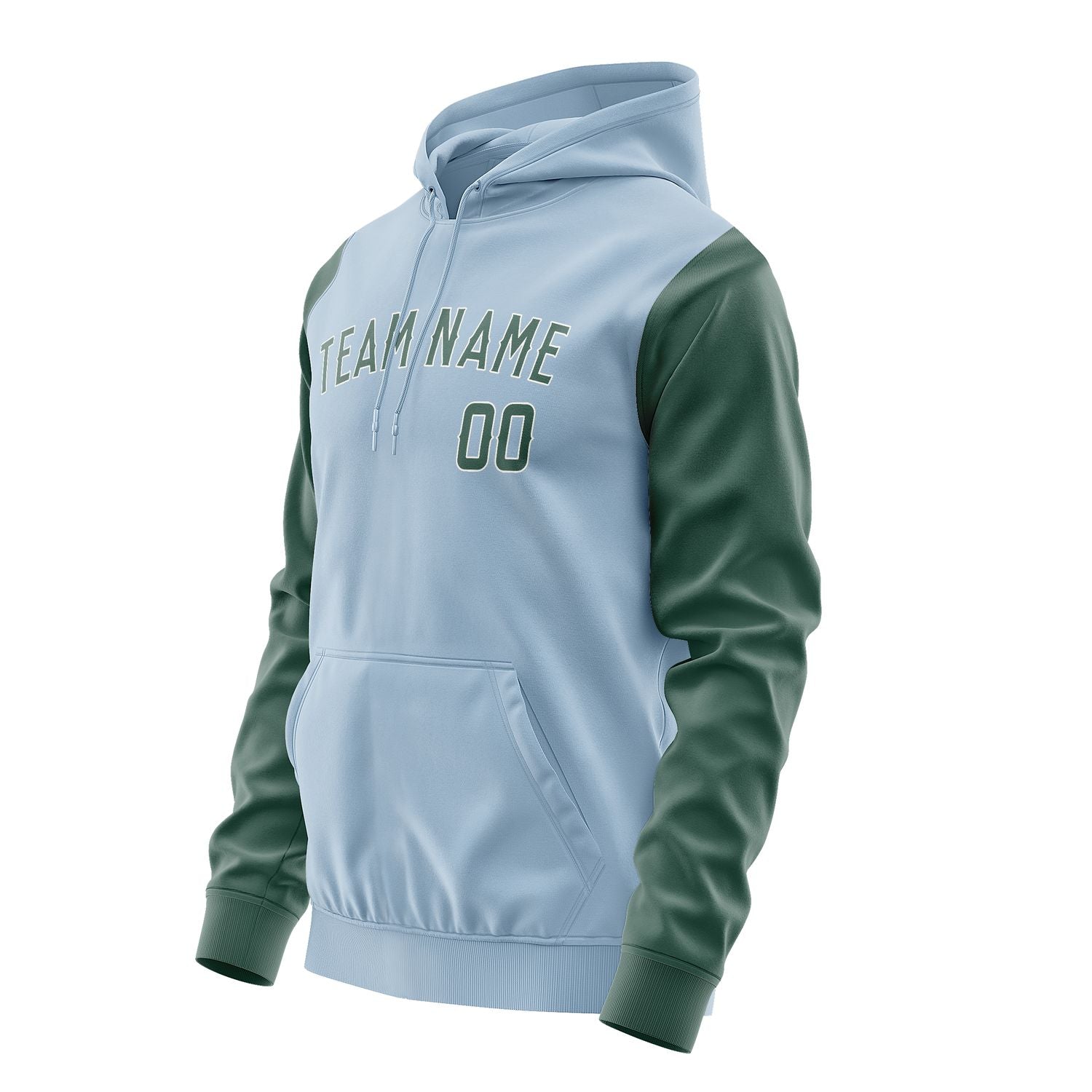 Custom Light Blue Blue Green Hoodie 0808272708B31827