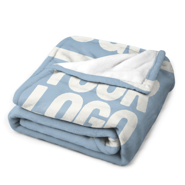 Custom Light Blue White Blanket