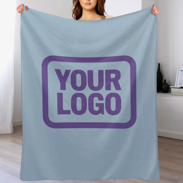 Custom Light Blue Lavender Blanket