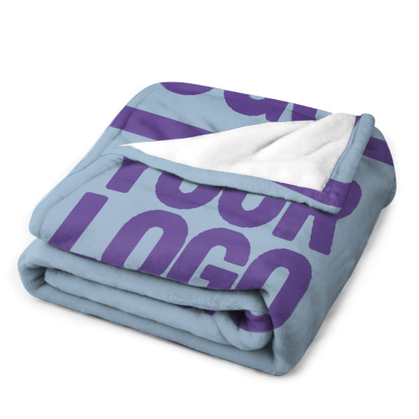 Custom Light Blue Lavender Blanket