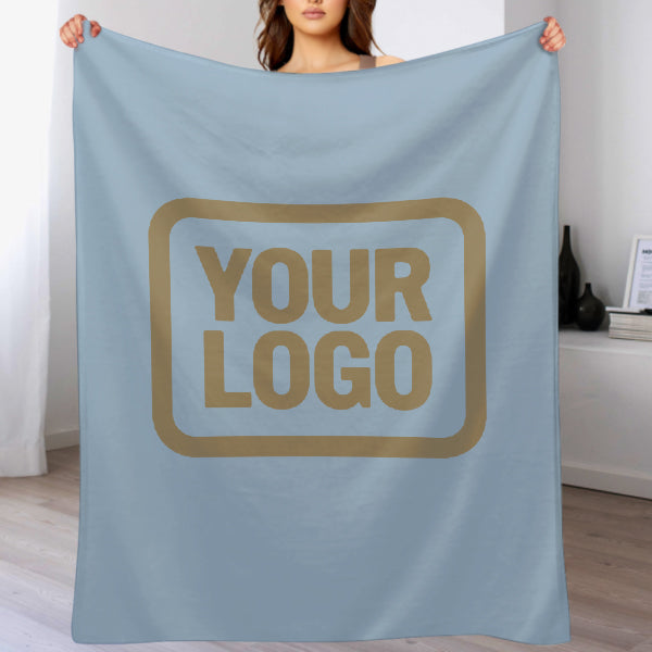 Custom Light Blue Light Khaki Blanket