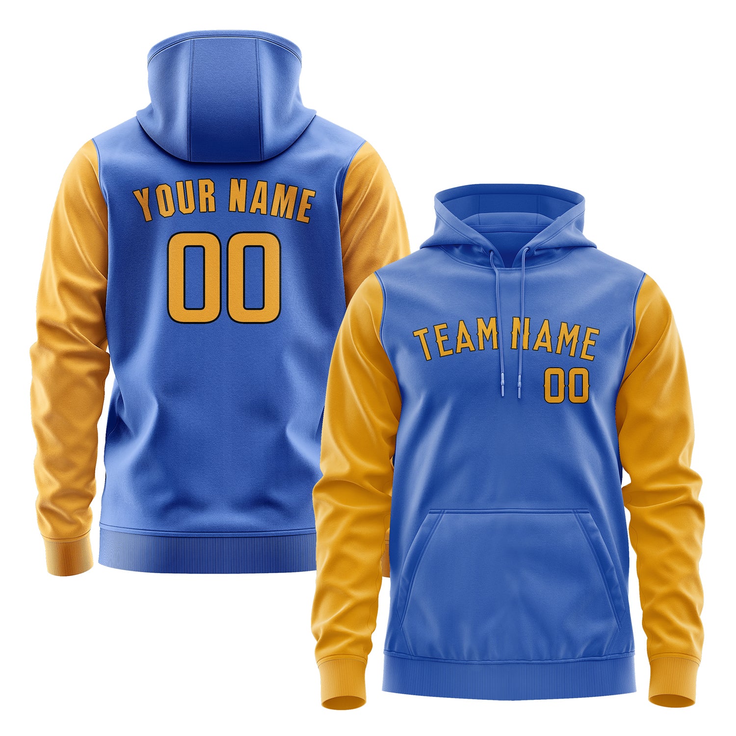 Custom Sky Blue Yellow Hoodie 0909191909B31719