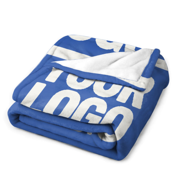 Custom Sky Blue White Blanket