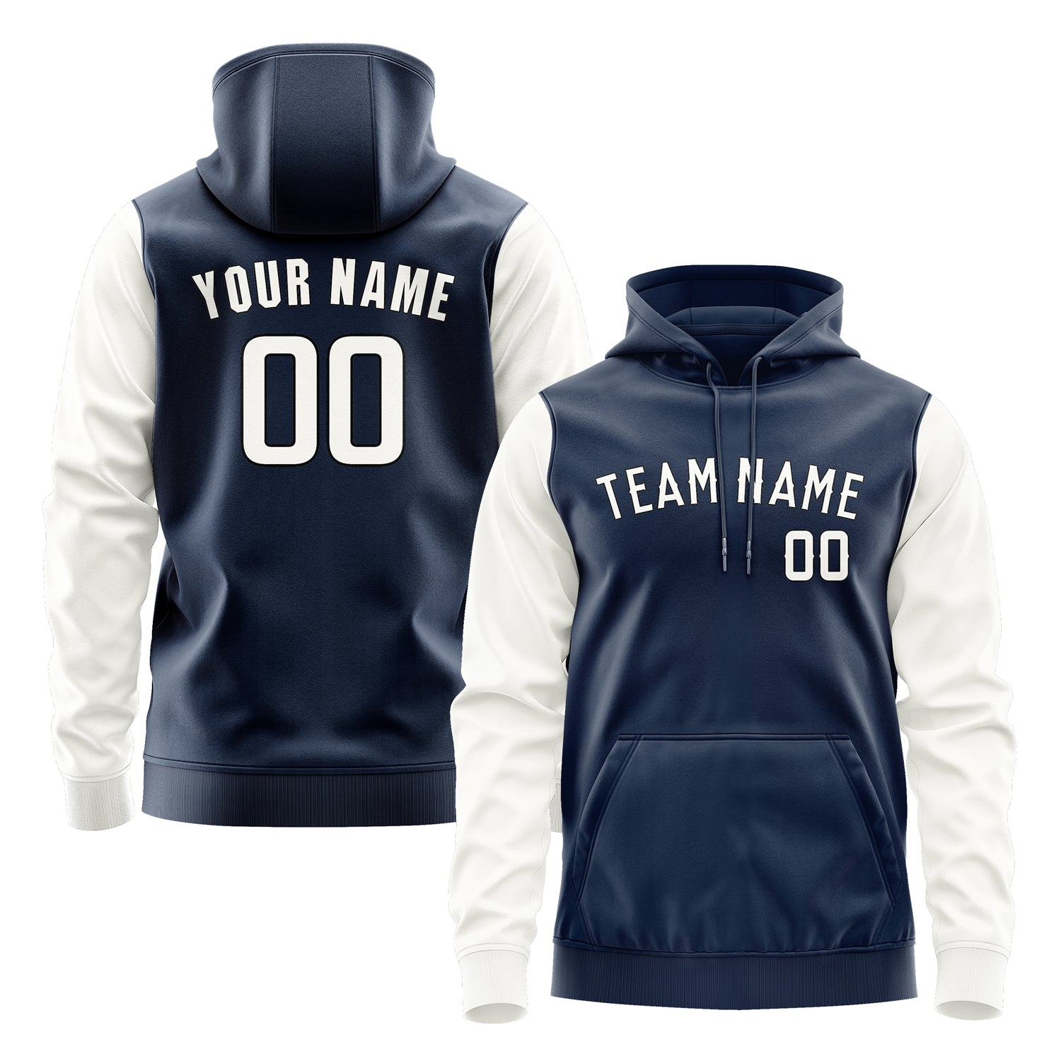 Custom Blue White Hoodie 1010181810B31718