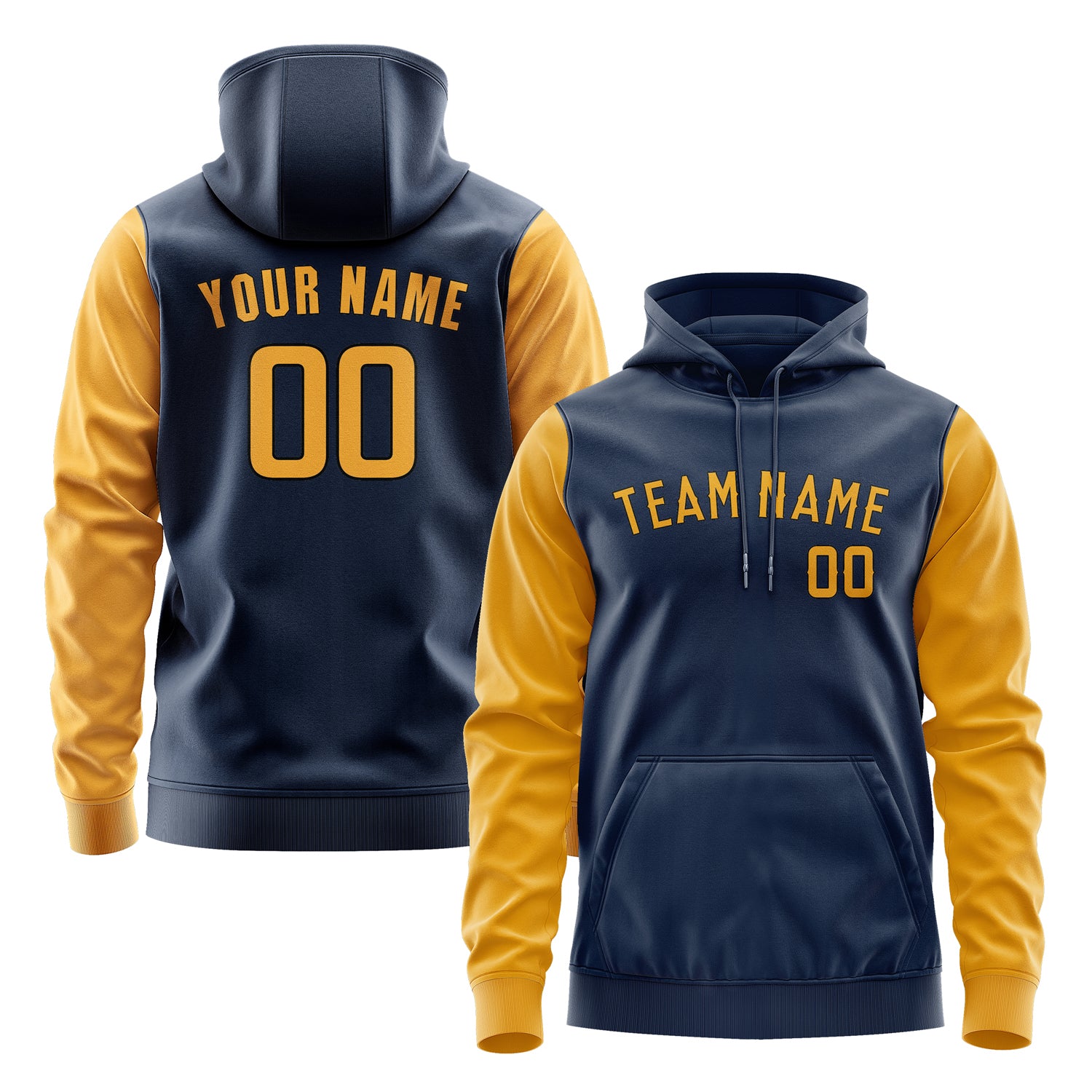 Custom Blue Yellow Hoodie 1010191910B31719