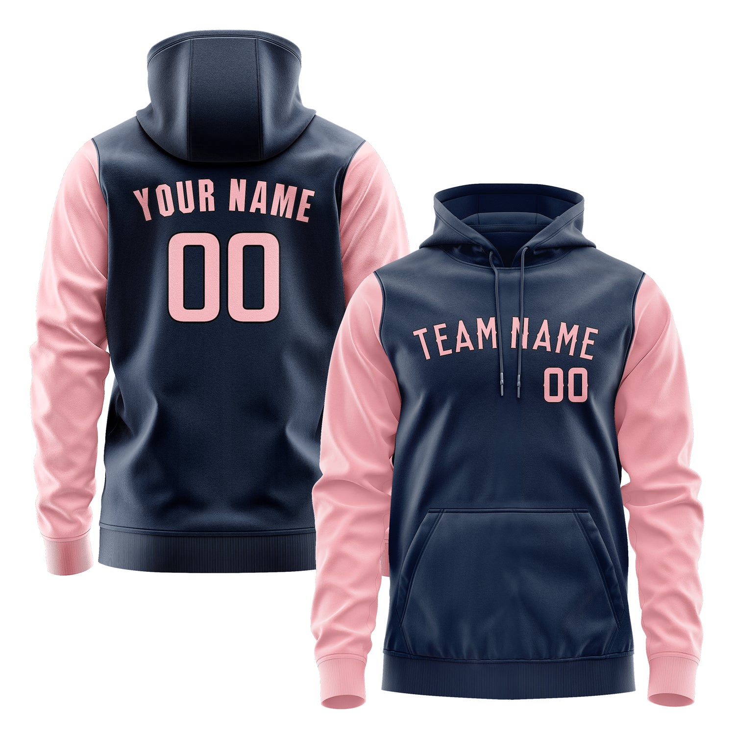 Custom Blue Light Pink Hoodie 1010212110B31721