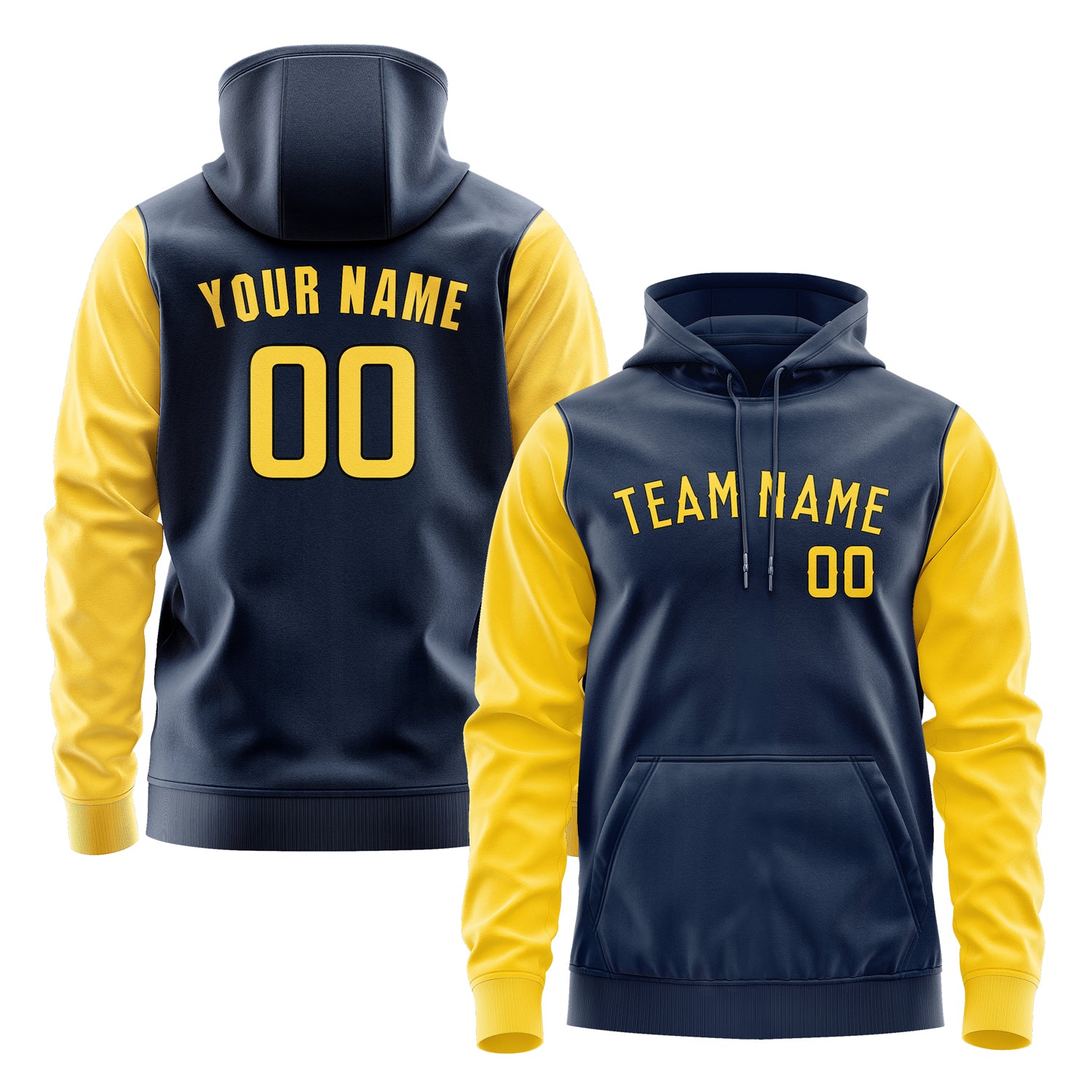 Custom Blue Gold Hoodie 1010303010B31730