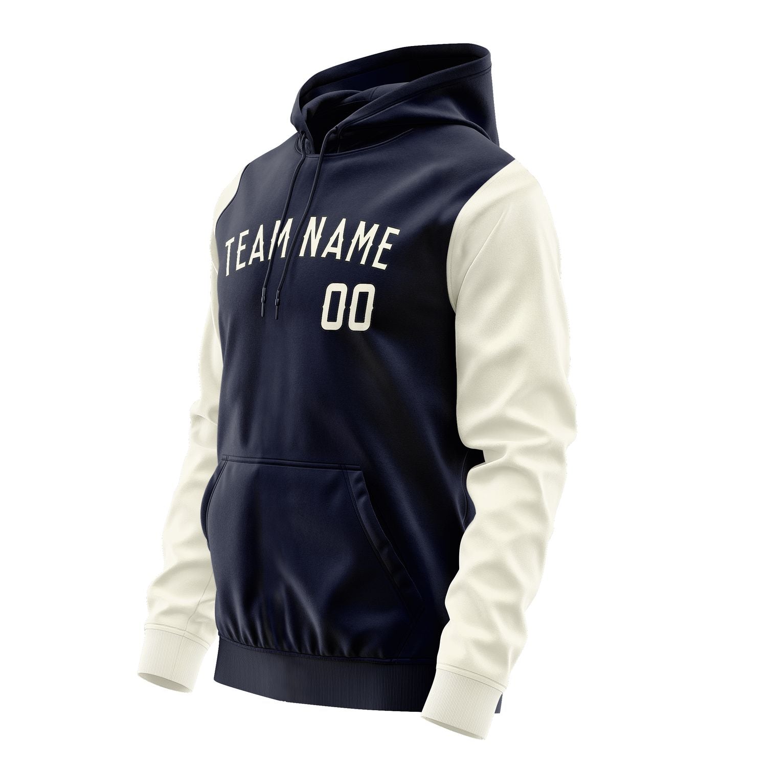 Custom Navy Cream Hoodie 1111030311B31703