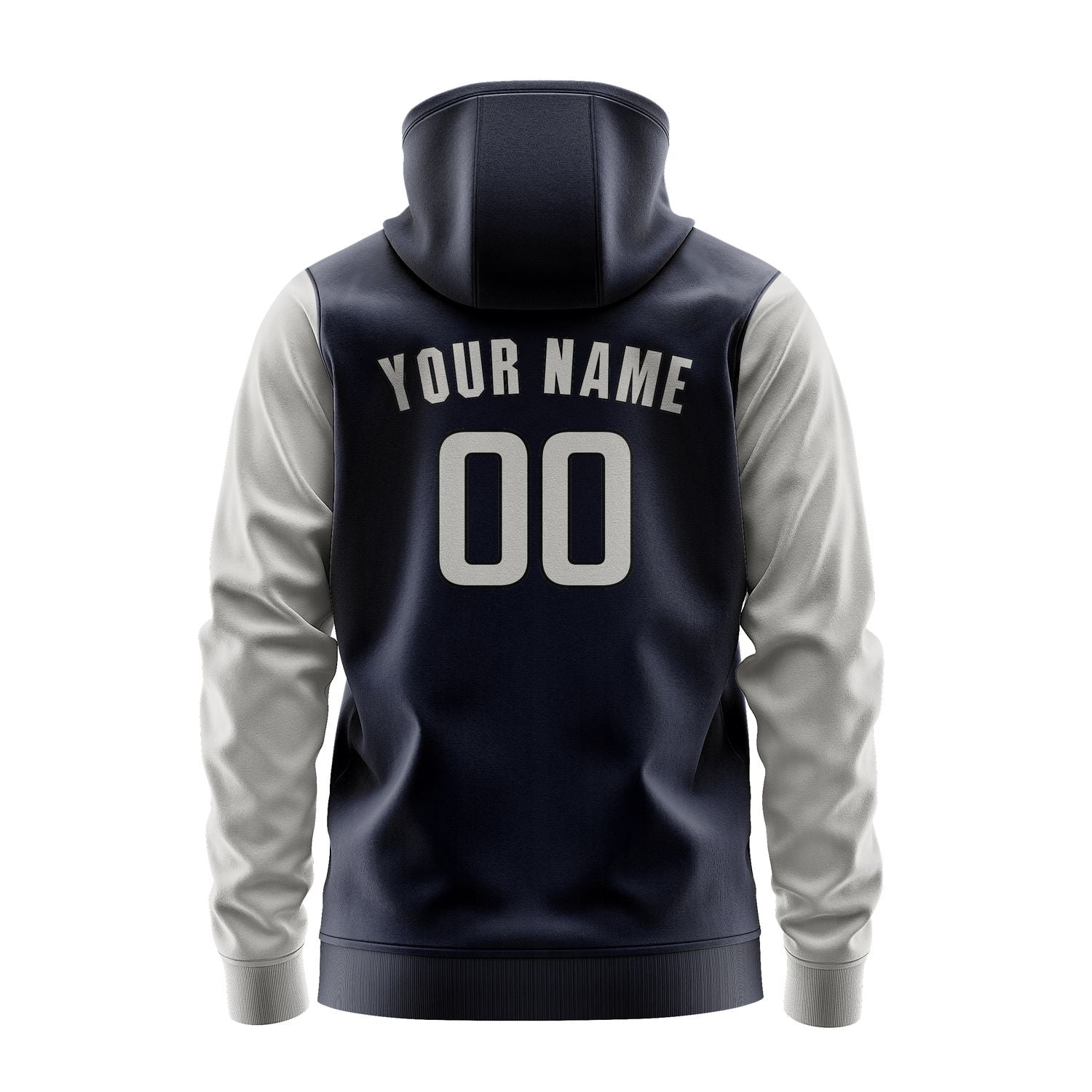 Custom Navy Gray Hoodie 1111040411B31704
