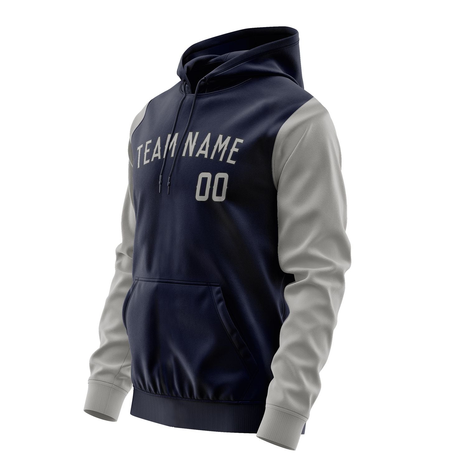Custom Navy Gray Hoodie 1111040411B31704