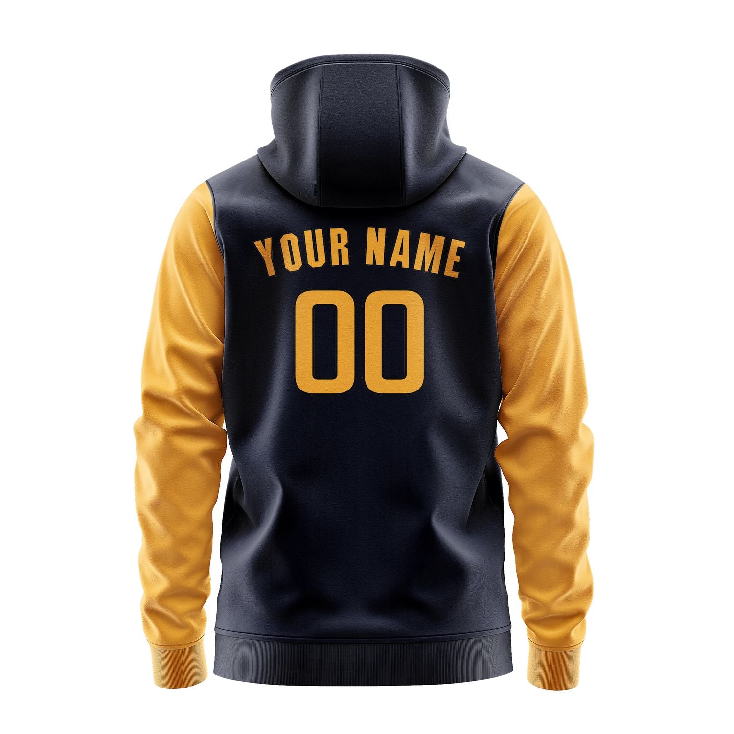 Custom Navy Yellow Hoodie 1111191911B31719