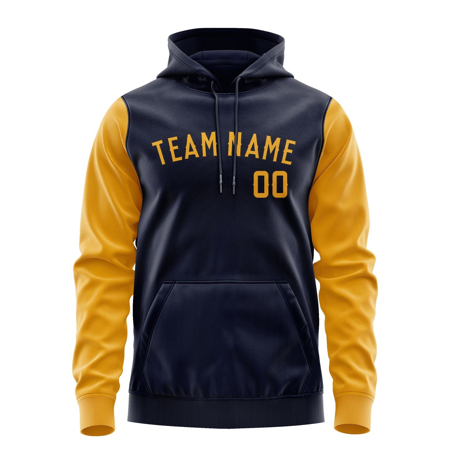 Custom Navy Yellow Hoodie 1111191911B31719