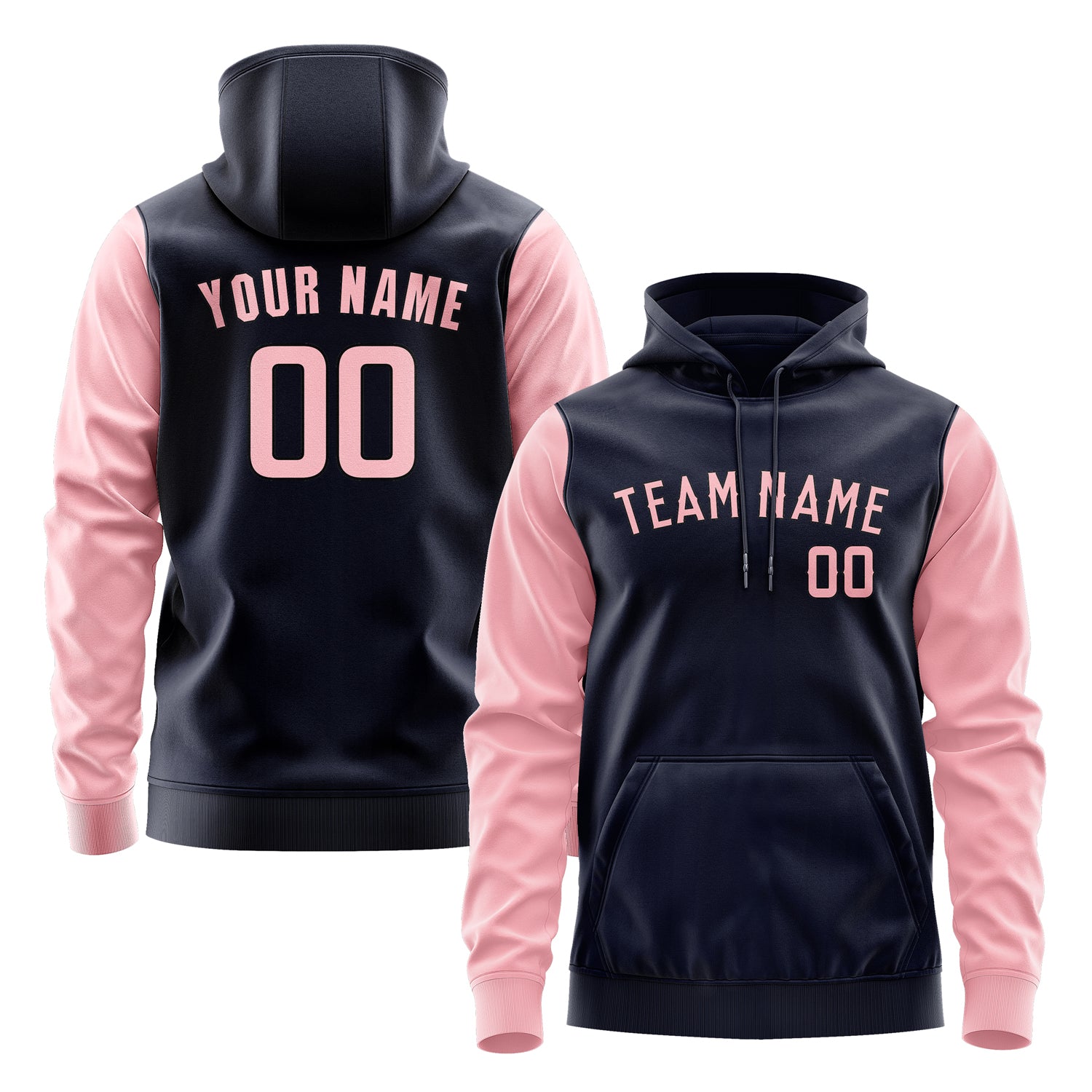 Custom Navy Light Pink Hoodie 1111212111B31721