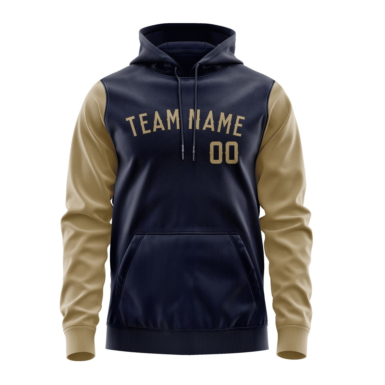 Custom Navy Light Khaki Hoodie 1111252511B31725