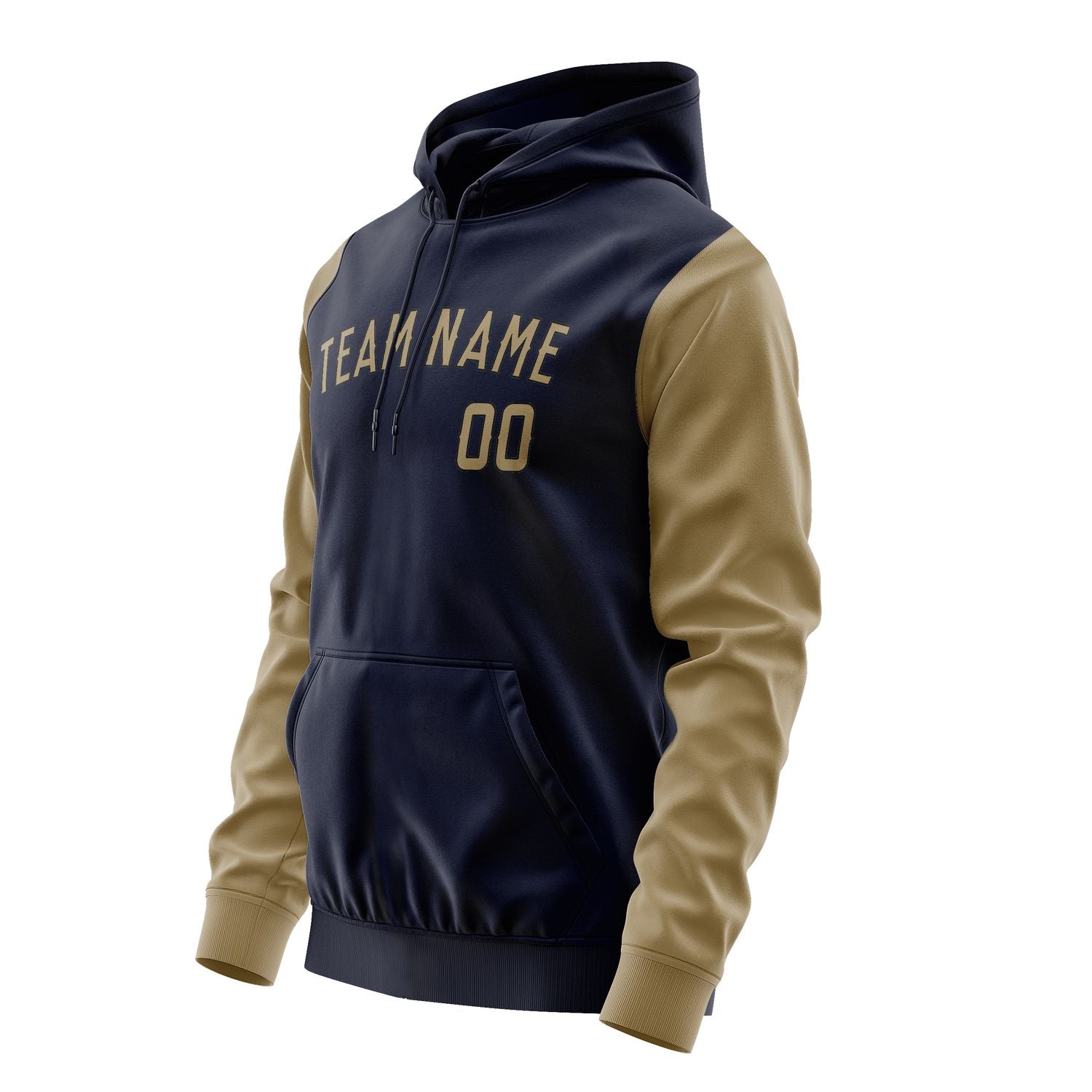 Custom Navy Light Khaki Hoodie 1111252511B31725