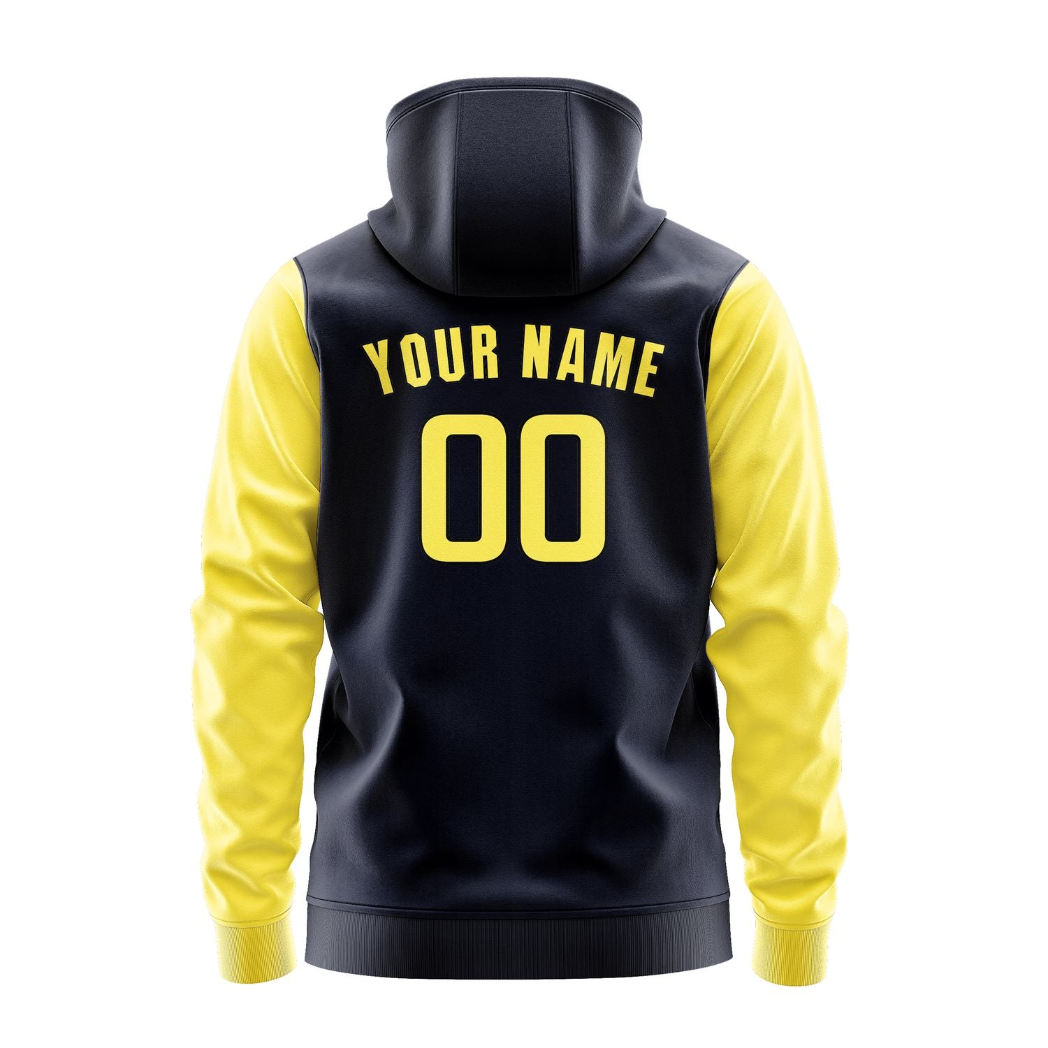 Custom Navy Light Yellow Hoodie 1111262611B31726