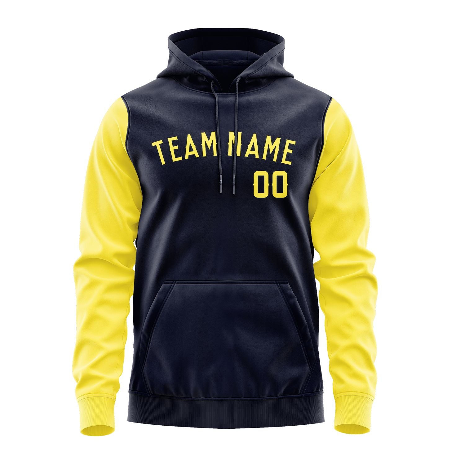 Custom Navy Light Yellow Hoodie 1111262611B31726