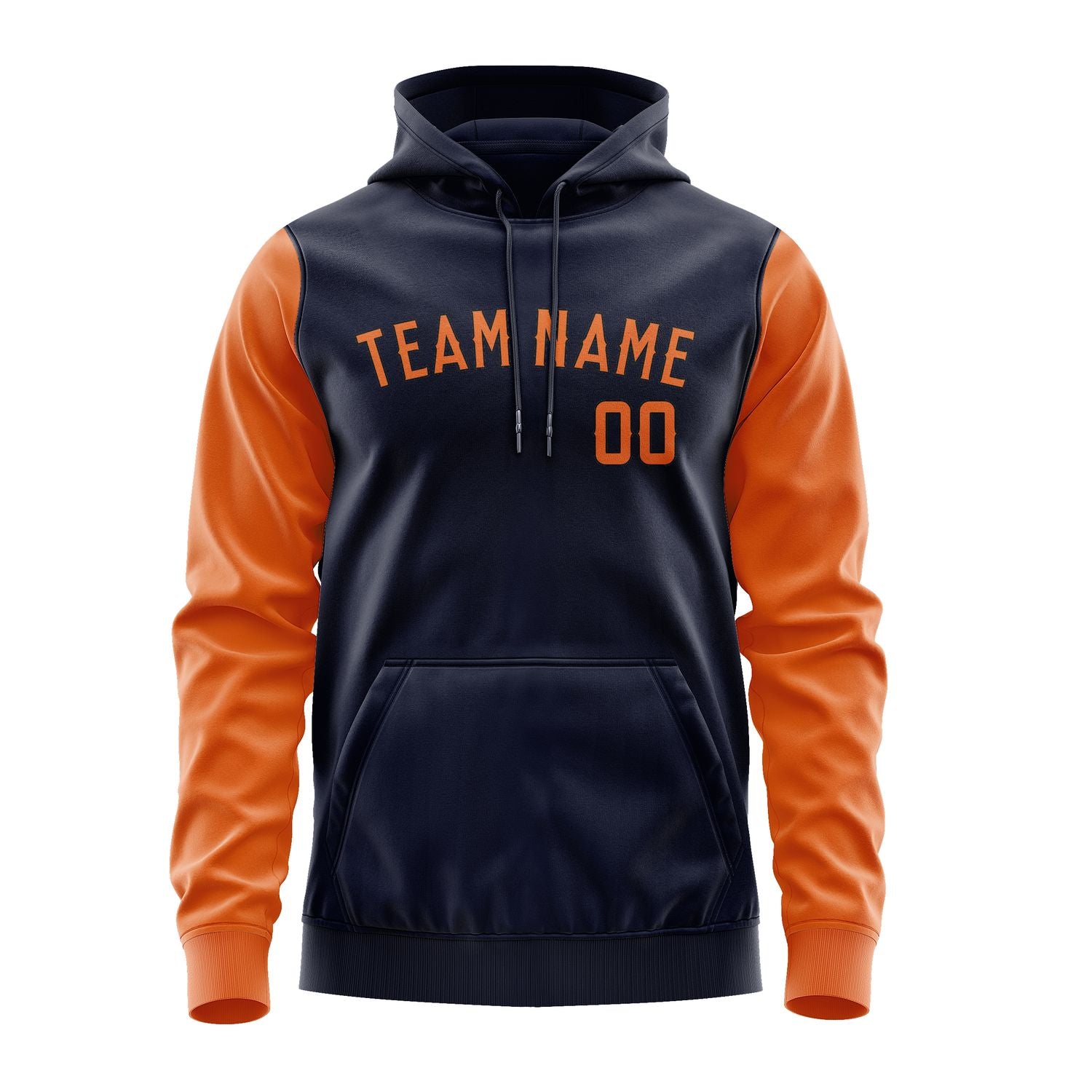 Custom Navy Orange Hoodie 1111282811B31728