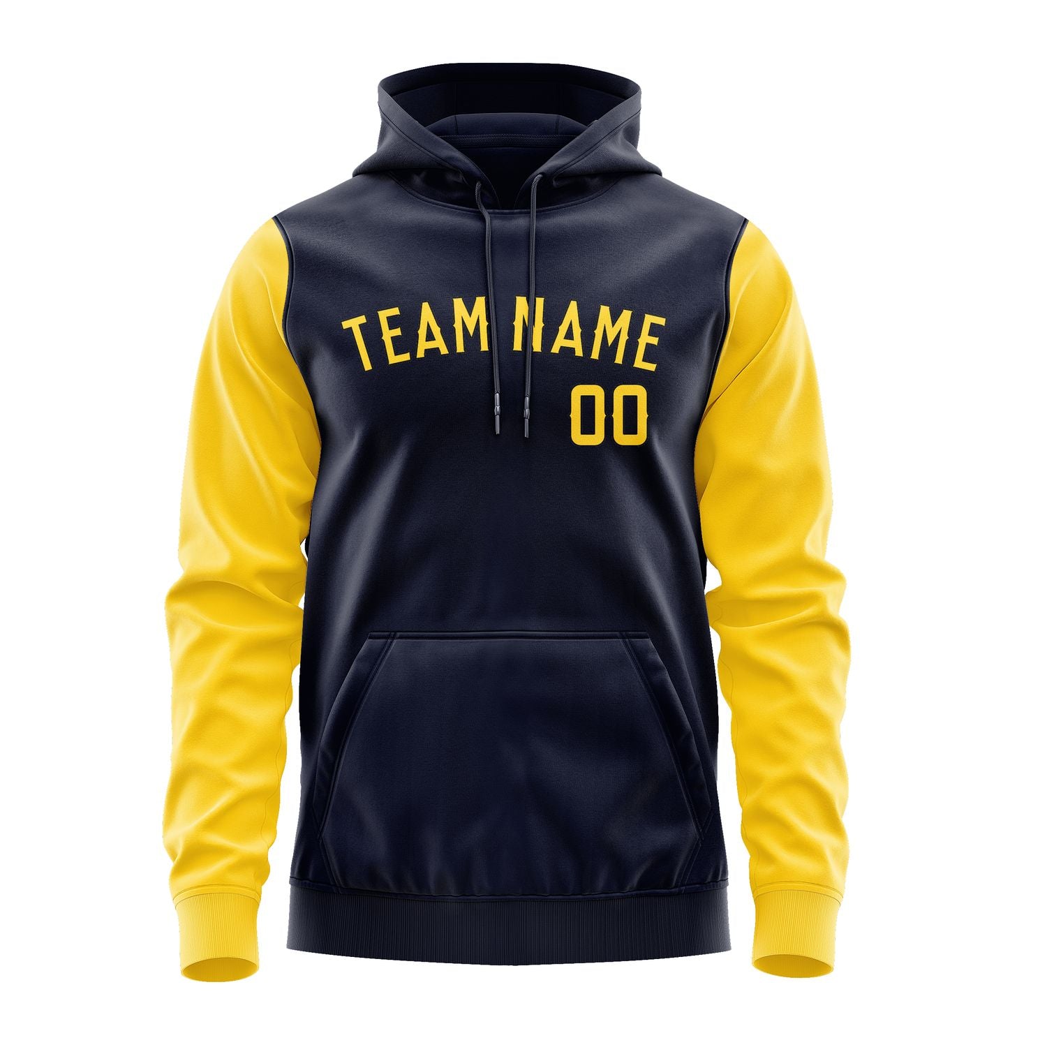 Custom Navy Gold Hoodie 1111303011B31730