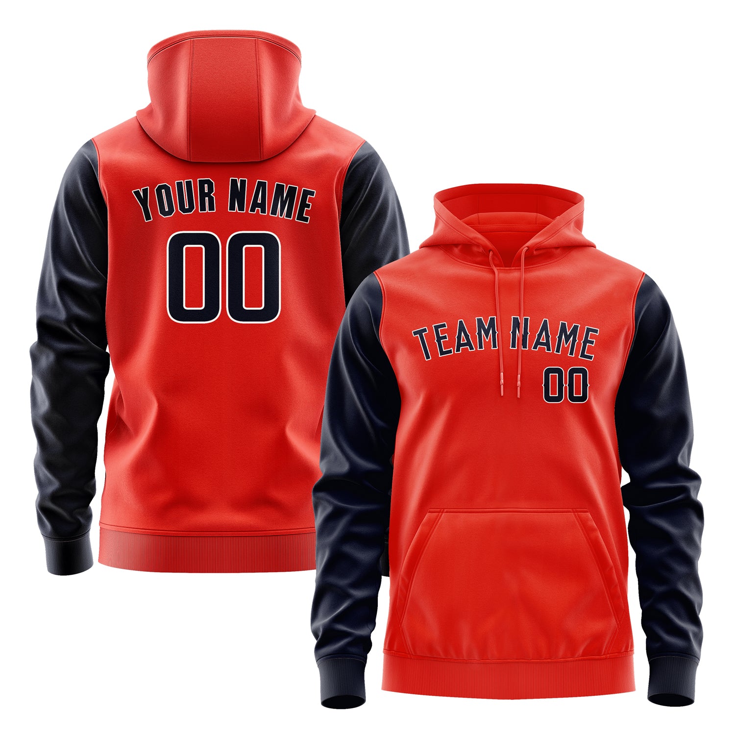 Custom Orange Red Navy Hoodie 1212111112B31811