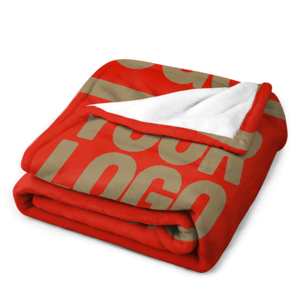 Custom Orange-Red Light Khaki Blanket