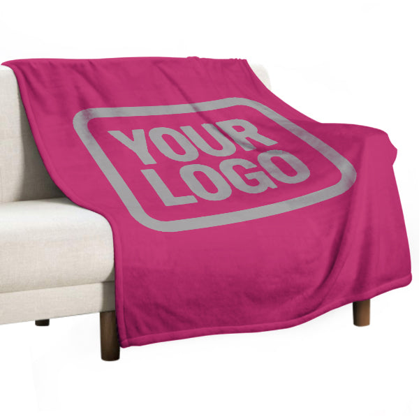 Custom Pink Gray Blanket