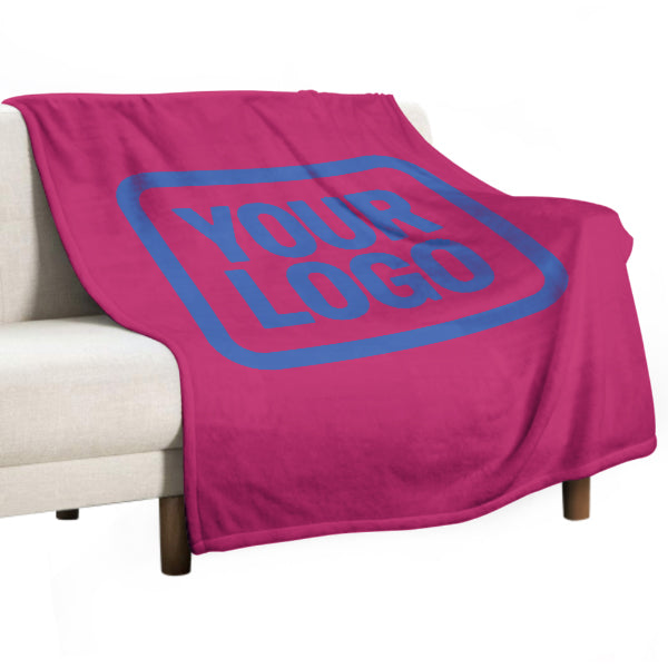 Custom Pink Sky Blue Blanket