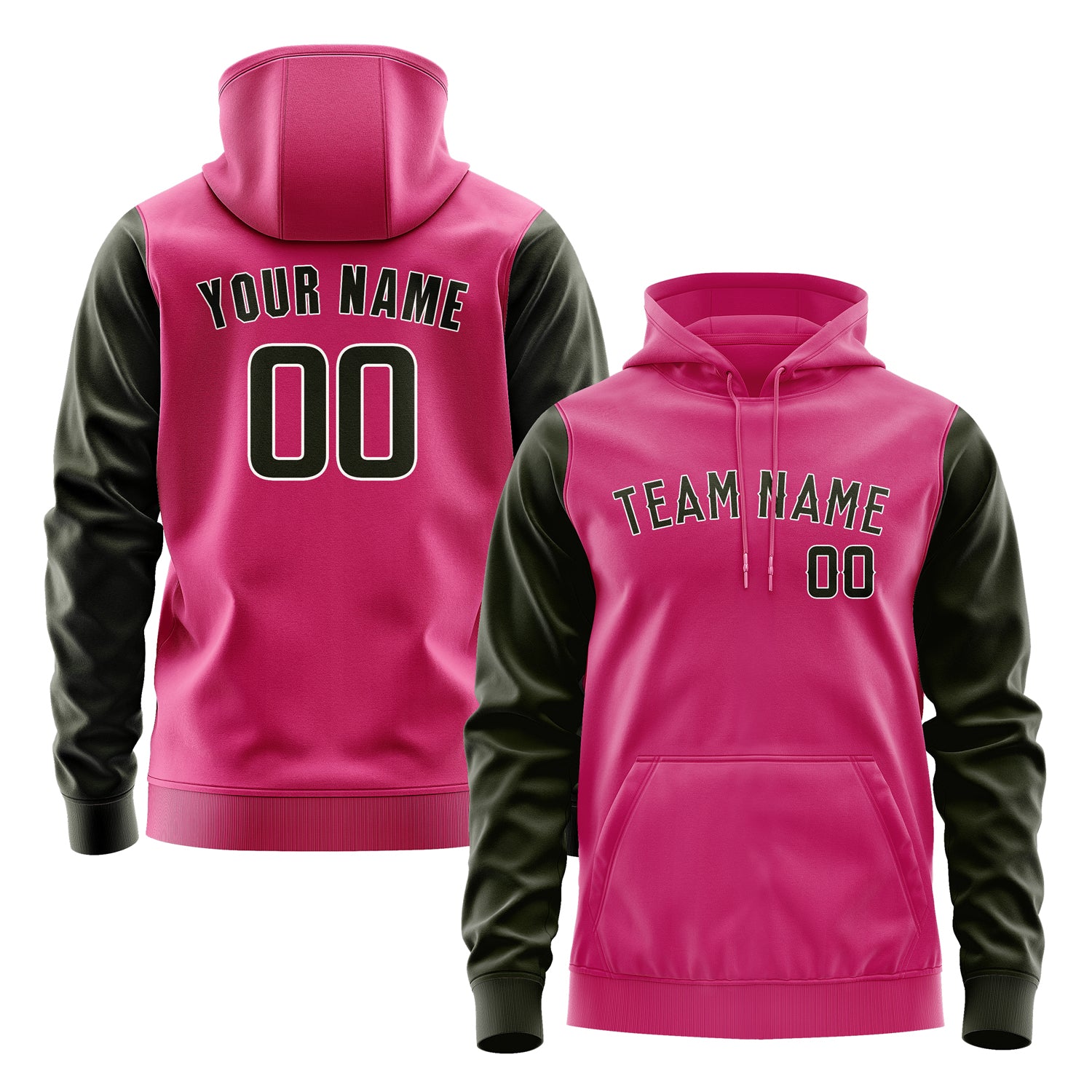 Custom Pink Olive Hoodie 1313020213B31802