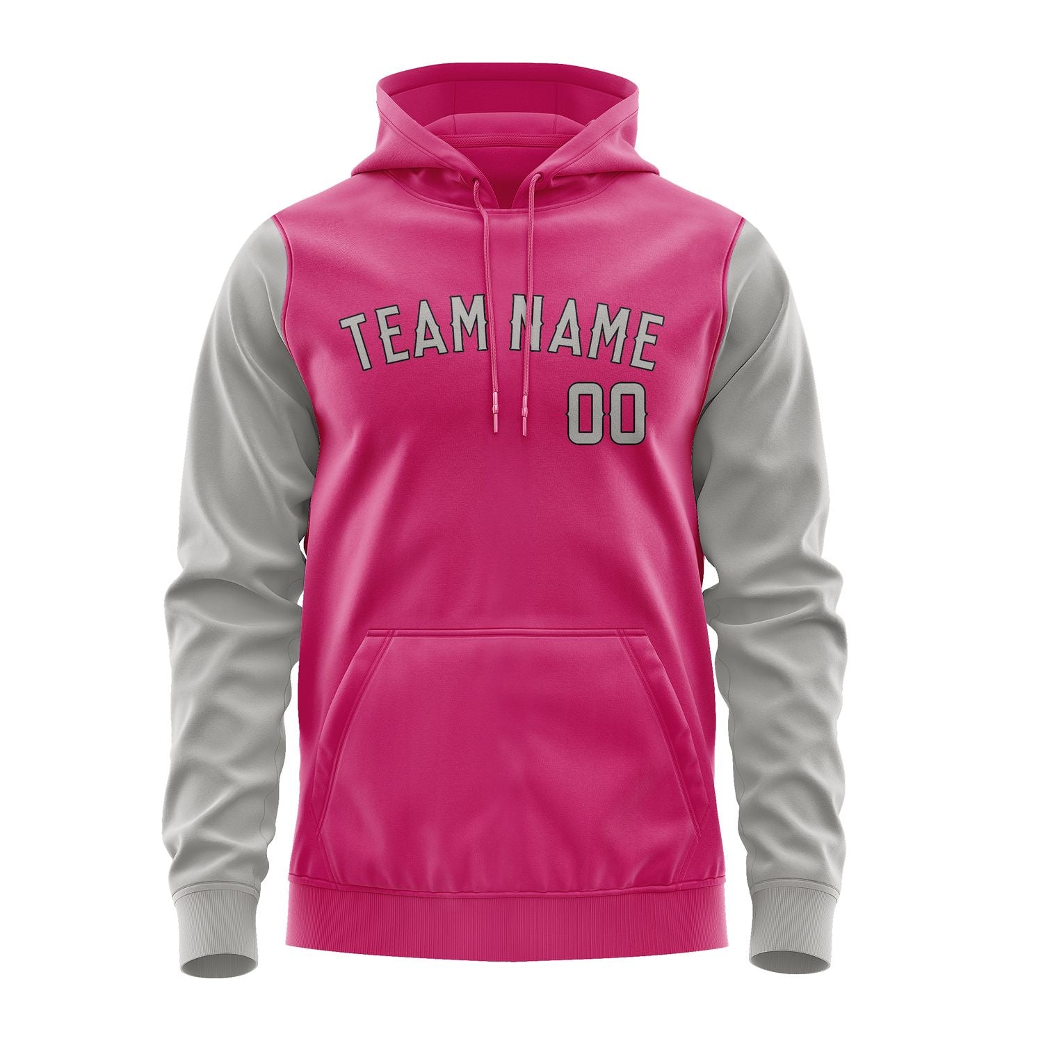 Custom Pink Gray Hoodie 1313040413B31704