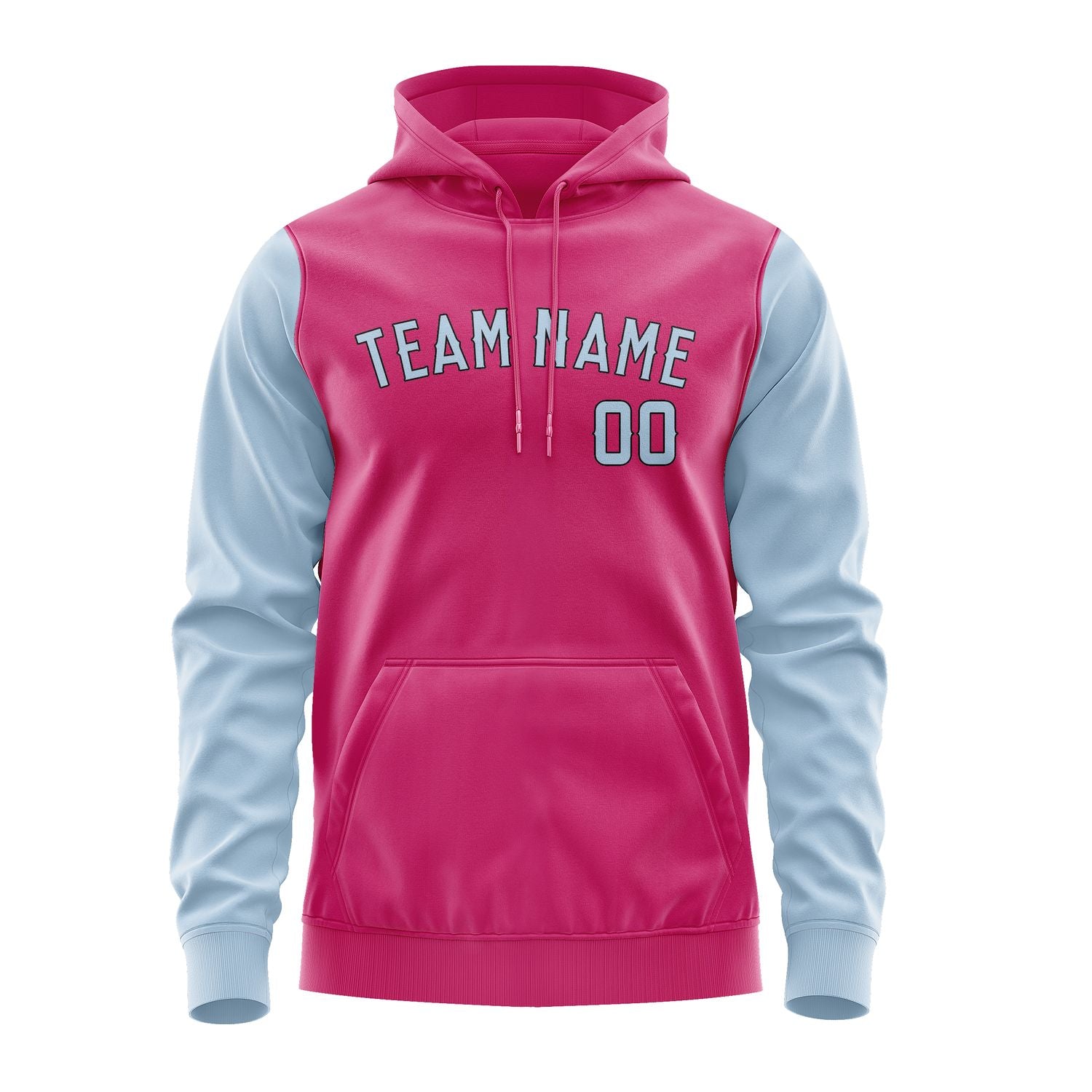 Custom Pink Light Blue Hoodie 1313080813B31708