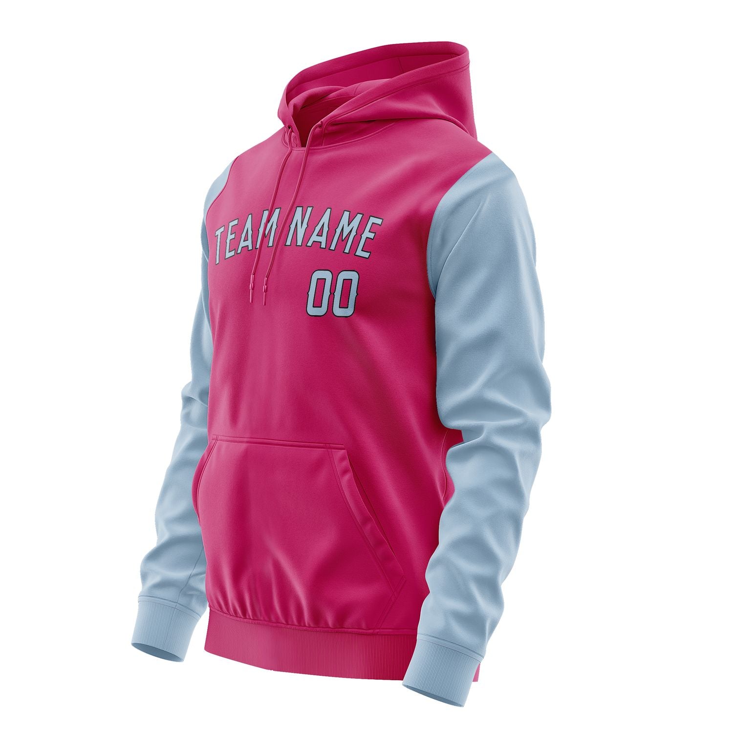 Custom Pink Light Blue Hoodie 1313080813B31708