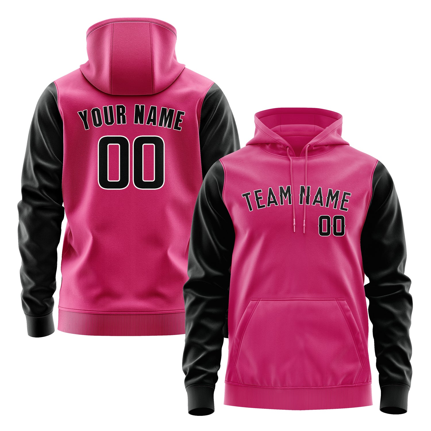 Custom Pink Black Hoodie 1313171713B31817