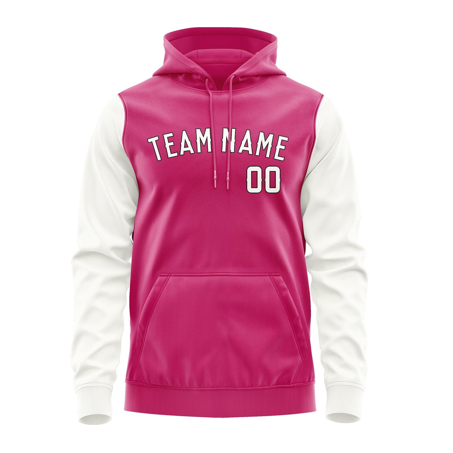 Custom Pink White Hoodie 1313181813B31718