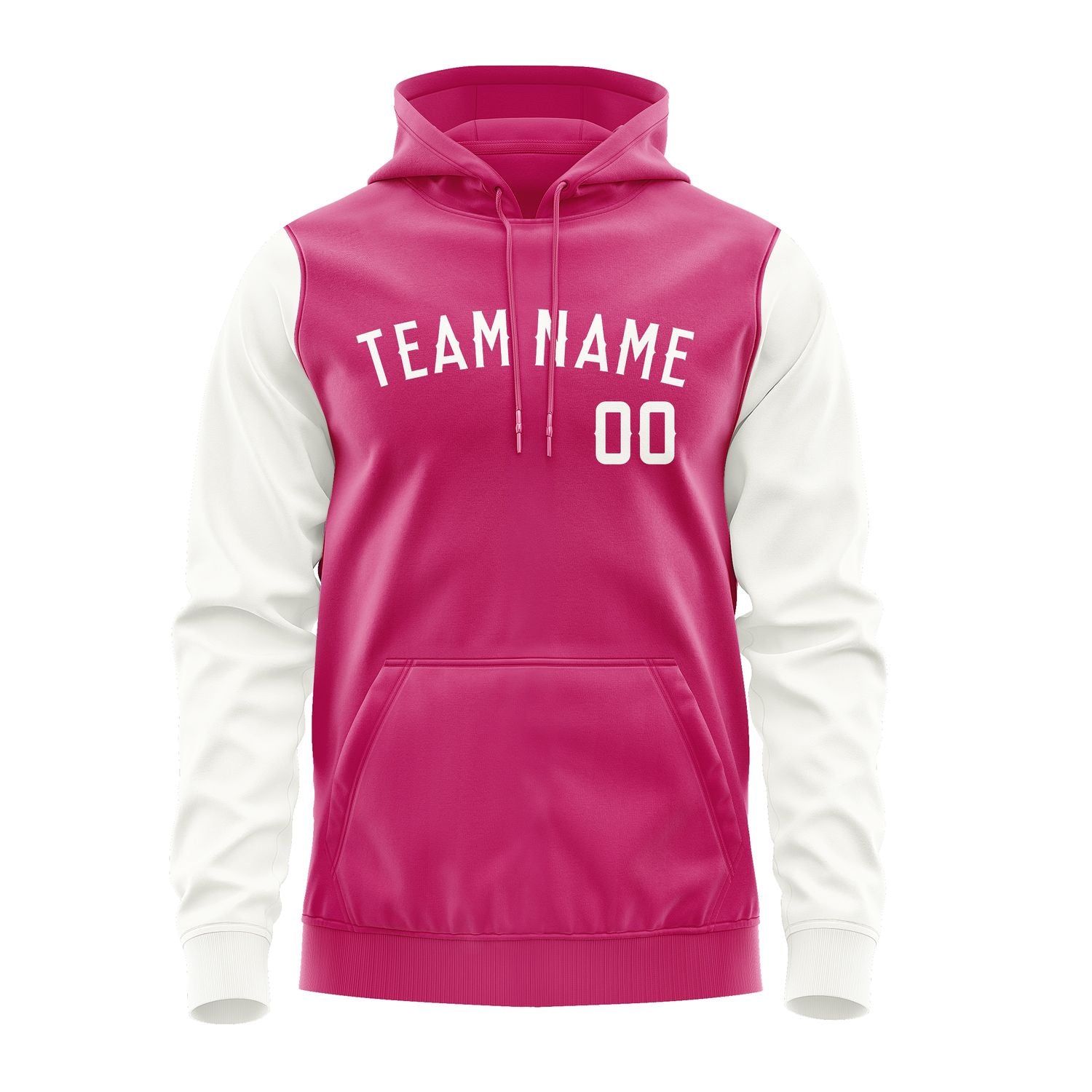 Custom Pink White Hoodie 1313181813B31818