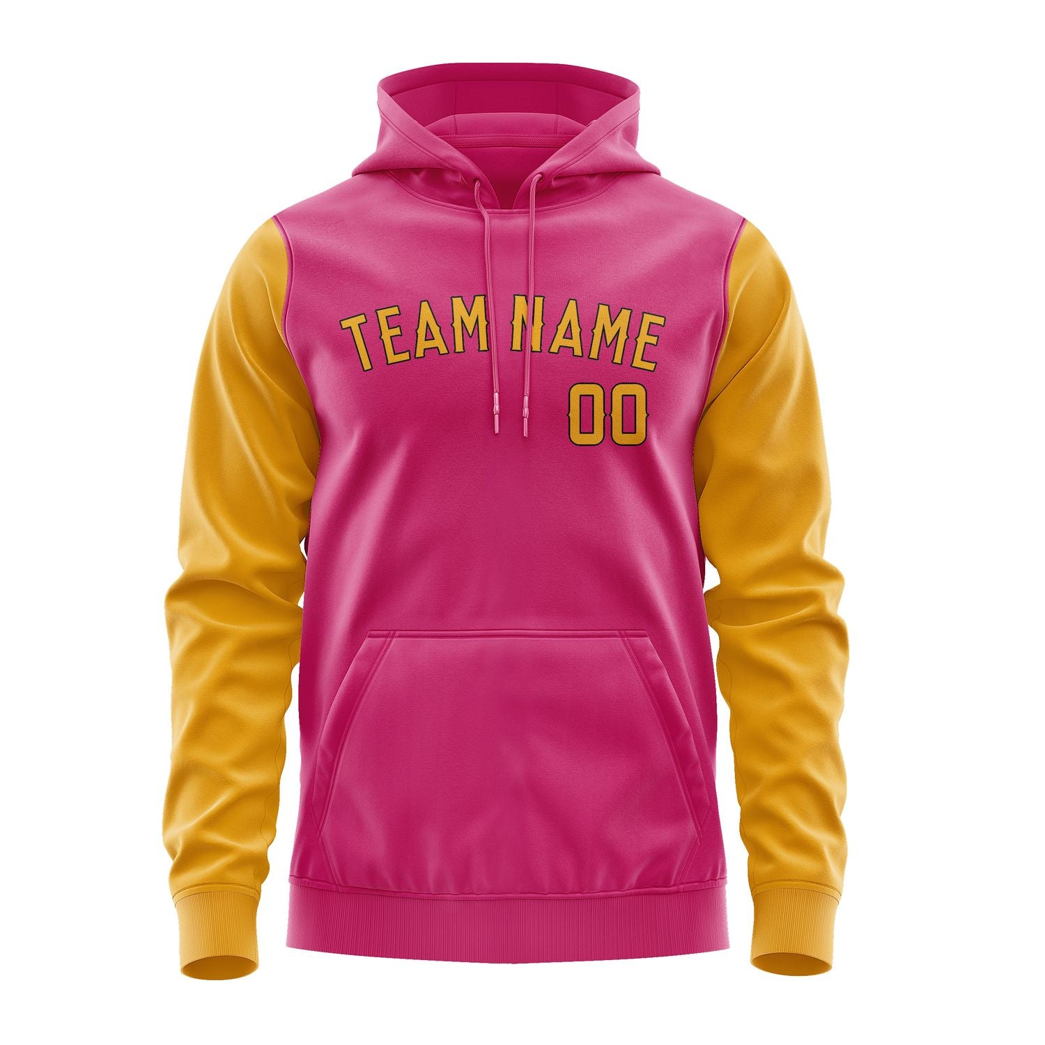 Custom Pink Yellow Hoodie 1313191913B31719