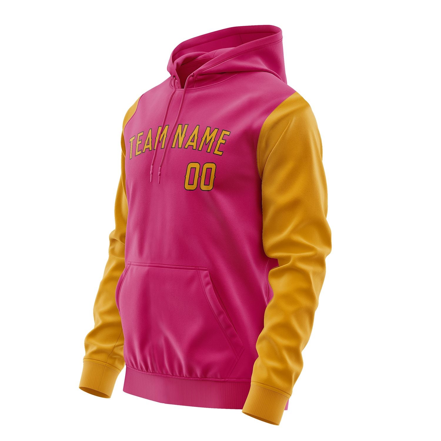 Custom Pink Yellow Hoodie 1313191913B31719