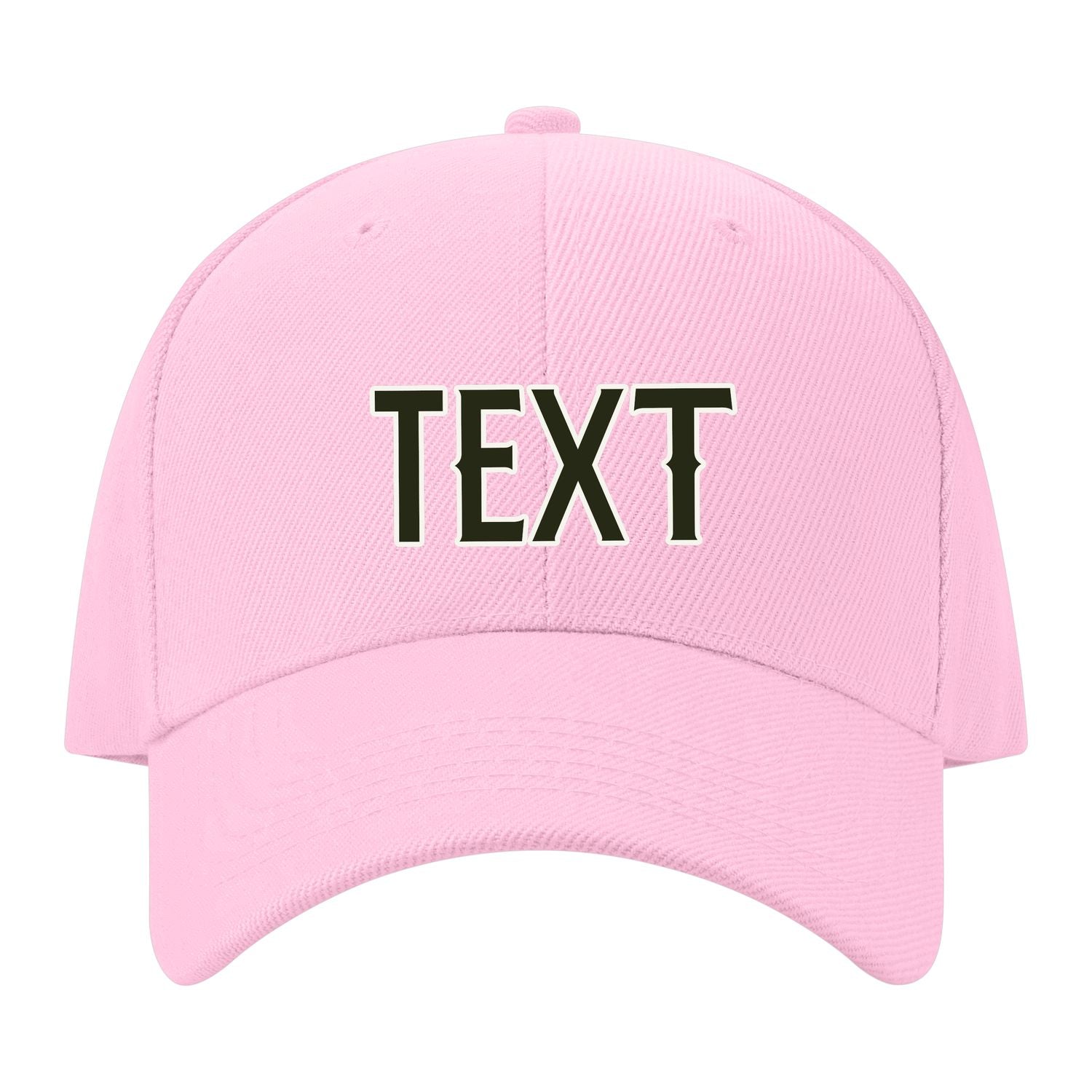 Custom Light Pink White Hat 13B21802