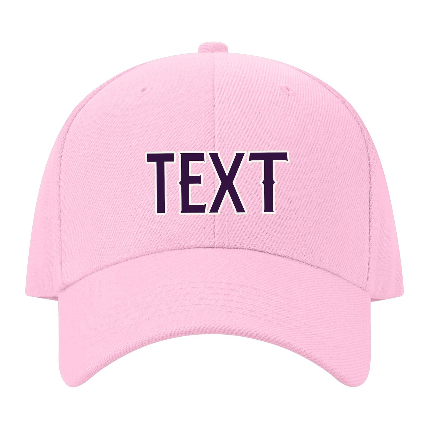 Custom Light Pink Gray Hat 13B21807