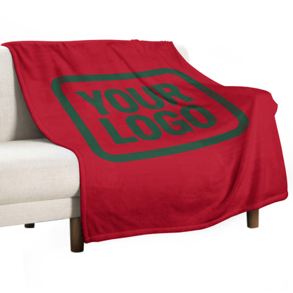 Custom Red Moss Green Blanket