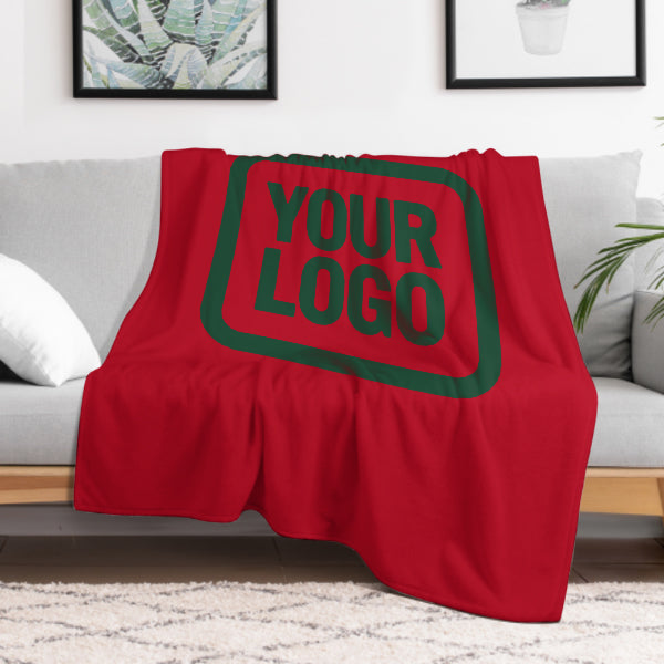 Custom Red Moss Green Blanket