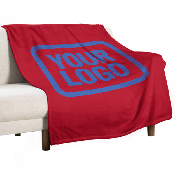 Custom Red Sky Blue Blanket