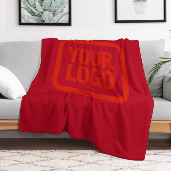 Custom Red Orange-Red Blanket