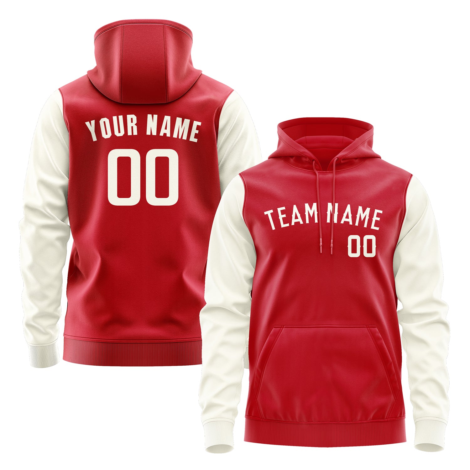 Custom Red Cream Hoodie 1414030314B31803