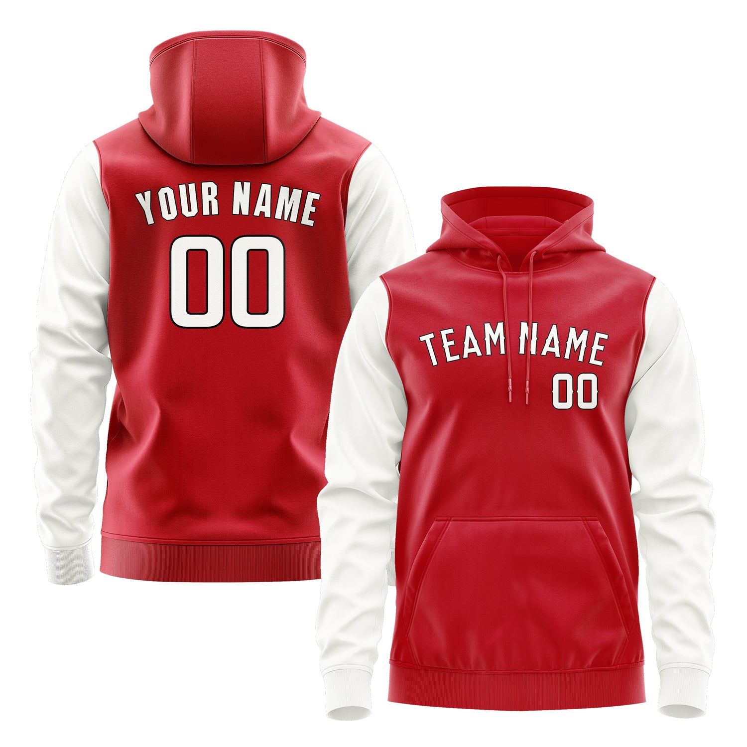 Custom Red White Hoodie 1414181814B31718