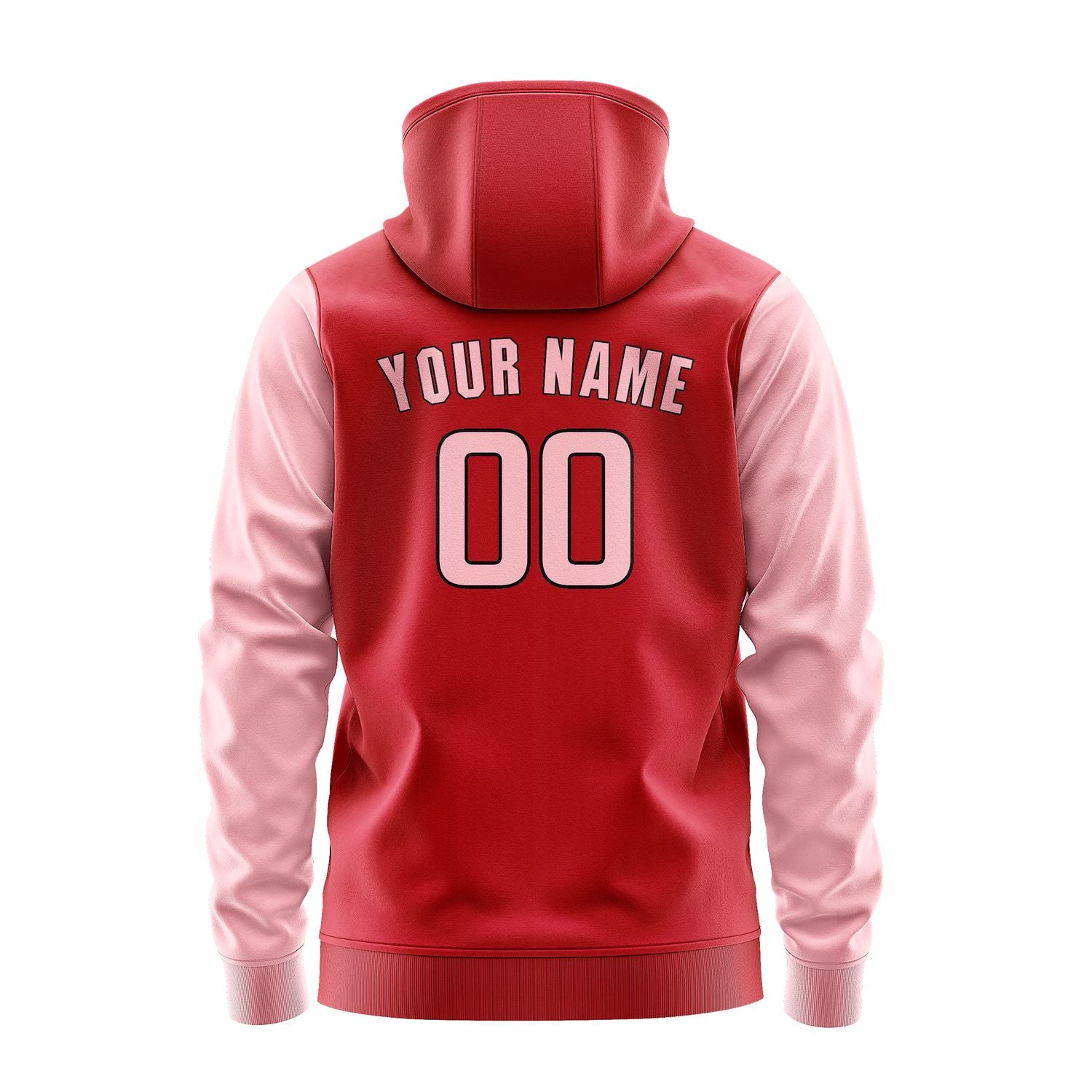 Custom Red Light Pink Hoodie 1414212114B31721