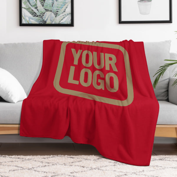 Custom Red Light Khaki Blanket